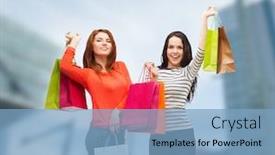  Presentation with gifts - Cool new slides with shopping-sale-and-gifts-concept backdrop and a light blue colored foreground