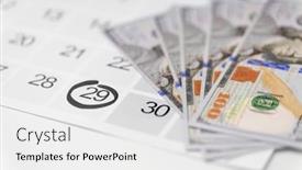  Presentation with friday - Slide deck with shopping sale and marketing concept - close up of black friday date on calendar and money background and a white colored foreground