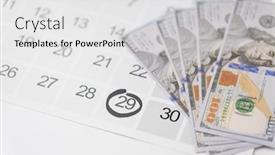  Presentation with friday - Audience pleasing slide set consisting of shopping sale and marketing concept - close up of black friday date on calendar and money backdrop and a white colored foreground