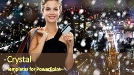  Presentation with christmas sale - Presentation theme consisting of shopping sale christmas people background and a tawny brown colored foreground