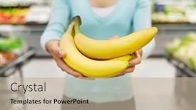  Presentation with grocery store - Presentation theme having shopping-sale-food-consumerism background and a mint green colored foreground