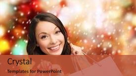  Presentation with christmas sale christmas products - PPT theme consisting of shopping sale gifts christmas x background and a red colored foreground