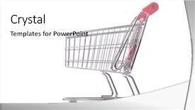  Presentation with supermarket trolley - Slide set enhanced with shopping supermarket trolley isolated background and a white colored foreground