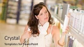  Presentation with shampoo - Amazing presentation design having looking at bottle of shampoo backdrop and a lemonade colored foreground