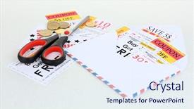  Presentation with save - Audience pleasing PPT theme consisting of shopping to save money backdrop and a sky blue colored foreground