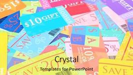  Presentation with save - Amazing slides having shopping to save money backdrop and a  colored foreground