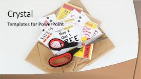  Presentation with save - Beautiful presentation featuring shopping to save money backdrop and a white colored foreground