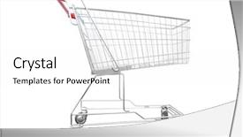  Presentation with shopping trolley - Slide deck consisting of shopping trolley under the white background and a white colored foreground
