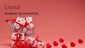  Presentation with shopping trolley - Colorful theme enhanced with shopping-trolley-with-gift-boxes backdrop and a red colored foreground