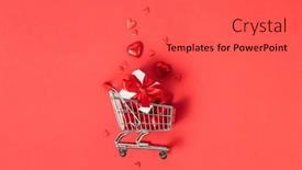  Presentation with shopping trolley - Theme featuring shopping-trolley-with-gift-boxes and a  colored foreground