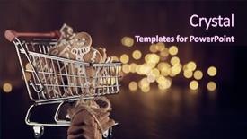  Presentation with shopping trolley - Cool new presentation theme with shopping trolley with gingerbread cookies backdrop and a  colored foreground