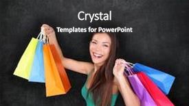  Presentation with space race - PPT layouts featuring happy excited female shopper showing background and a dark gray colored foreground