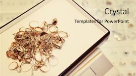  Presentation with jewelry - Slide set with pawn shops - jewelry store shop indoors background and a  colored foreground