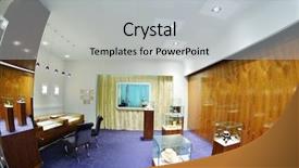  Presentation with jewelry - Beautiful presentation design featuring pawn shops - jewelry store shop indoors backdrop and a  colored foreground