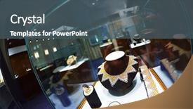  Presentation with jewelry - Presentation theme with pawn shops - jewelry store shop indoors background and a ocean colored foreground