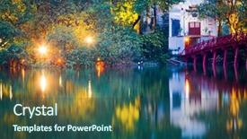  Presentation with hanoi - Slide deck featuring shore and the jade background and a ocean colored foreground