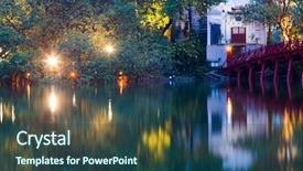  Presentation with hanoi - Beautiful slides featuring shore and the jade backdrop and a ocean colored foreground