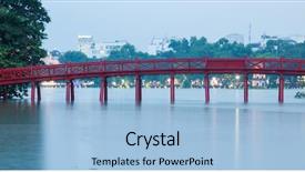  Presentation with hanoi - Beautiful slide deck featuring shore and the jade backdrop and a light blue colored foreground