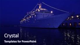  Presentation with blue night - Presentation theme enhanced with shore blue tint night background and a  colored foreground