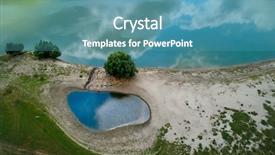  Presentation with danube delta - Cool new slide deck with view of the danube river backdrop and a teal colored foreground