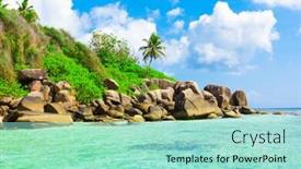  Presentation with jungle - Theme featuring mountains beaches - shore landscape jungle background and a arctic colored foreground