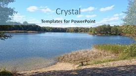  Presentation with clean - Presentation theme consisting of shore-of-a-beautiful-clean background and a arctic colored foreground