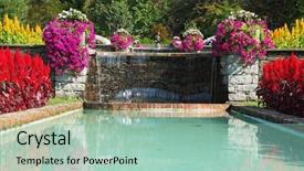  Presentation with villa - Beautiful presentation theme featuring shore of lake maggiore villa backdrop and a mint green colored foreground