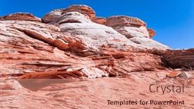  Presentation with arizona - Presentation theme consisting of shore-of-lake-powell background and a coral colored foreground