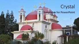  Presentation with sea galilee - Audience pleasing PPT layouts consisting of shore of the sea backdrop and a  colored foreground