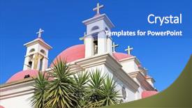  Presentation with sea galilee - Beautiful PPT theme featuring shore of the sea backdrop and a  colored foreground