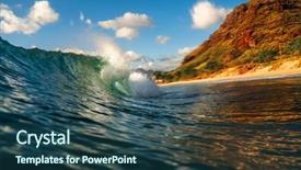  Presentation with ocean wave - PPT layouts consisting of shore west coast of oahu background and a ocean colored foreground