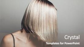  Presentation with shiny - PPT layouts consisting of short - model with unrecognizable face background and a gray colored foreground