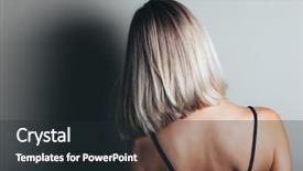  Presentation with haircut - Cool new presentation with short - model with unrecognizable face backdrop and a dark gray colored foreground