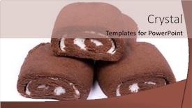  Presentation with frames isolated on white brown - Beautiful presentation theme featuring short-chocolate-rolls-isolated backdrop and a coral colored foreground