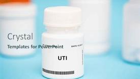  Presentation with urinary tract infection - PPT theme with short-for-urinary-tract-infection background and a sky blue colored foreground
