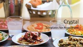  Presentation with appetizers - Presentation theme featuring cool ouzo in short glasses with meze appetizers of seafood blurred background close up details background and a coral colored foreground