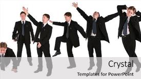  Presentation with history - Cool new slide set with short history of businessman way backdrop and a light gray colored foreground