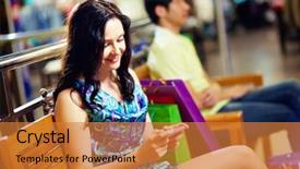  Presentation with sweet - Presentation with short message on her mobile background and a gold colored foreground