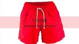  Presentation with male nurses day - PPT theme consisting of short pants - male swimwear isolated background and a red colored foreground