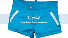  Presentation with male infertility - Audience pleasing PPT theme consisting of short pants - male swimwear isolated backdrop and a teal colored foreground