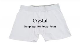  Presentation with octopus on isolated white - PPT theme enhanced with short pants - male underwear isolated background and a  colored foreground