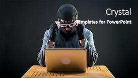  Presentation with glasses - Slides having short-sighted-attacker-wears-glasses background and a wine colored foreground