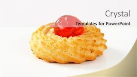  Presentation with cookie - Presentation enhanced with shortbread-cookie-with-jelly-cherry background and a white colored foreground