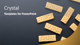  Presentation with black pediatrics - Theme consisting of shortbread fingers on black background background and a gray colored foreground