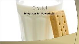  Presentation with white milk - Slide deck featuring shortbread fingers with milk on white background background and a white colored foreground