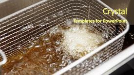  Presentation with fast food - Colorful PPT theme enhanced with shortening - deep frying some food backdrop and a  colored foreground