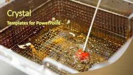  Presentation with tomato - Presentation theme having shortening - tomato being fried in oil background and a tawny brown colored foreground