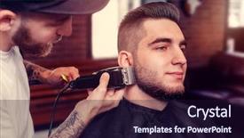  Presentation with europeskt man - Audience pleasing theme consisting of shortening - young man having beard shaven backdrop and a wine colored foreground