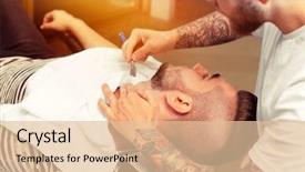  Presentation with avengers 3d man brave superhero - PPT theme featuring shortening - young man having beard shaven background and a  colored foreground