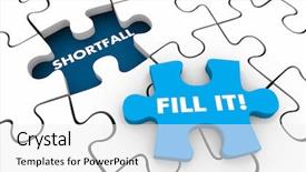  Presentation with budget - Slide set consisting of shortfall fill it budget money background and a white colored foreground